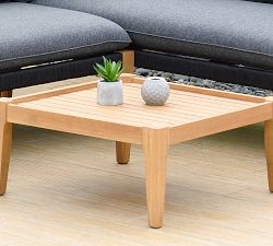 Winnipeg Eucalyptus Outdoor Sectional Set with Coffee Table