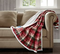 Woolrich Heated Oversized Mink-to-Berber Throw