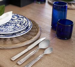 Santino Handcrafted Recycled Drinking Glasses, Set of 4 - Cobalt