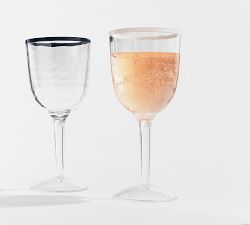 Stripe Rim Outdoor Goblets