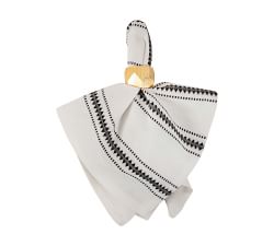 Zig Dobby Striped Cotton Napkins - Set of 6