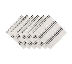 Zig Dobby Striped Cotton Napkins - Set of 6