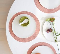 Chilewich Basketweave Indoor/Outdoor Round Placemats - Set of 4