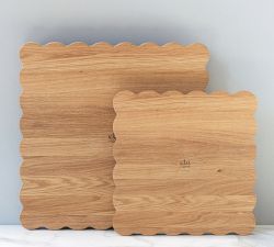 Handcrafted Square Scalloped Cutting Board
