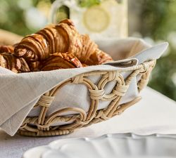 Monique Lhuillier Antibes Handwoven Wicker Serve Bowl