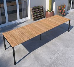 Zia Teak Outdoor Extendable Dining Table (89"-130")