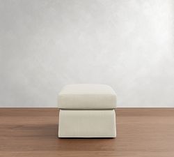 PB Comfort Modern Roll Arm Slipcovered Storage Ottoman