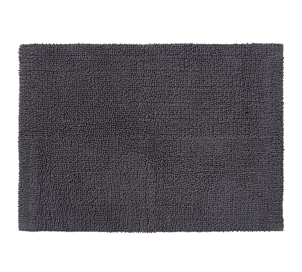 Classic Organic Loop Bath Mat - Charcoal, 21" x 34"