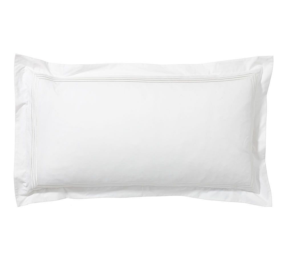 Grand Organic Percale Sham - White, King, Set of 2