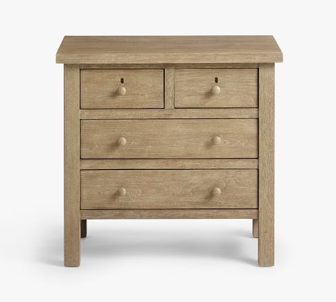Farmhouse 28.5" 4-Drawer Nightstand, Seadrift