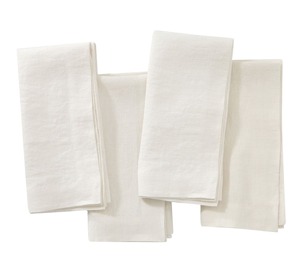 Mason Oversized Linen Napkins - Set of 4 - Set of 4 - Ivory