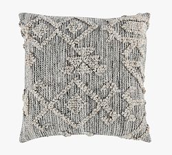 Ranya Handwoven Outdoor Pillow, Gray Multi, 22"