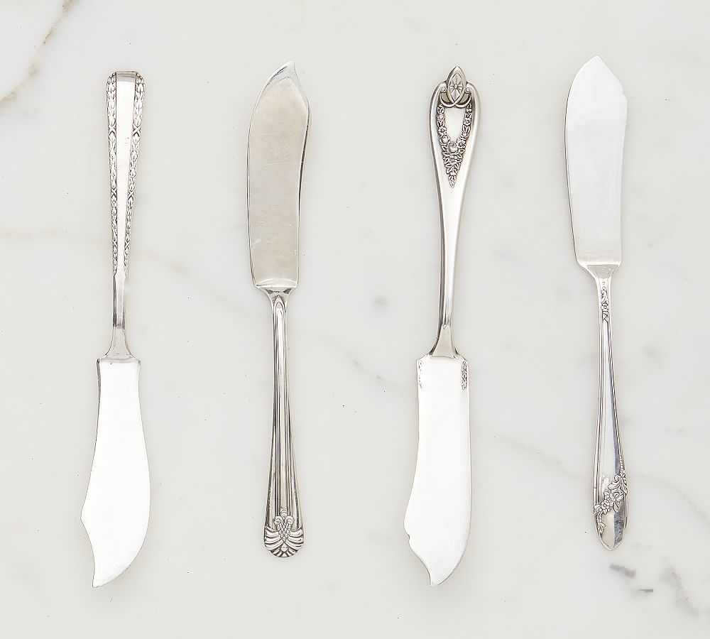 Vintage Found Hotel Silver Spreaders - Set of 4 - Set Of 4