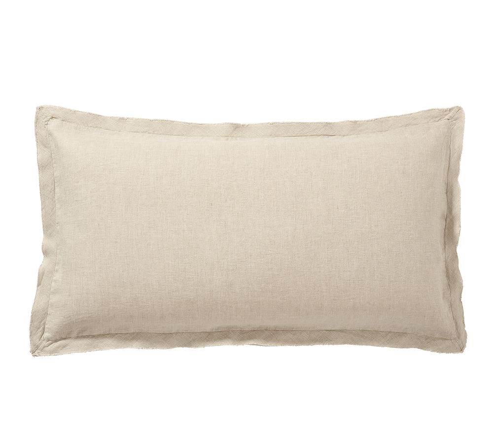 Belgian Flax Linen Double Flange Sham - Natural, King, Set of 2