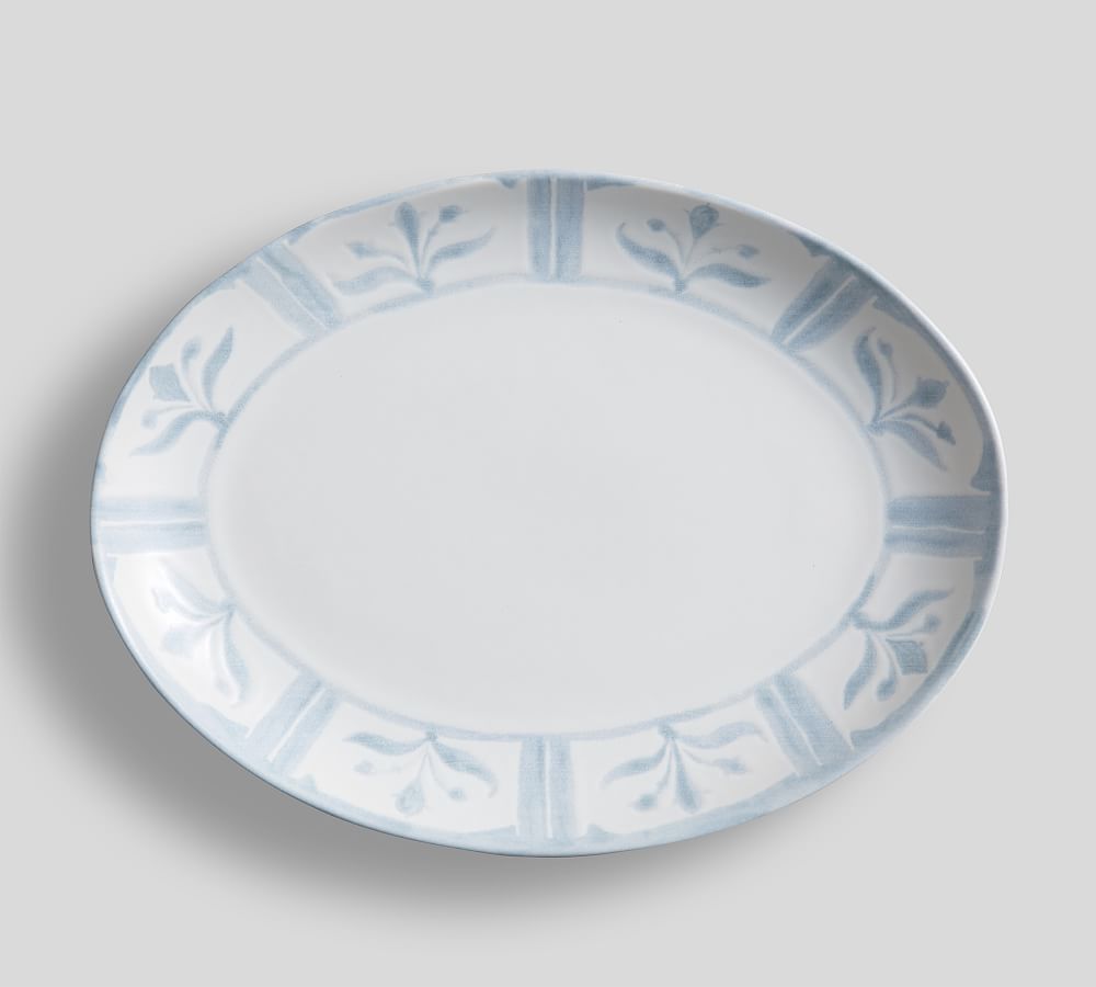 Chambray Tile Stoneware Serving Platters - Medium