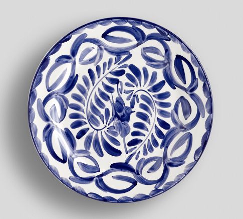 Puebla Porcelain Salad Plates, Set of 4 - Blue/White