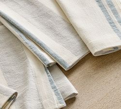 Hampton Stripe Cotton/Linen Napkins - Set of 4