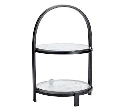 Slab Glass Tiered Stand