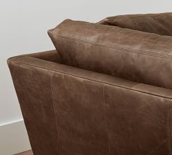 Turner Square Arm Leather Return Bumper Sectional (106"&ndash;125")