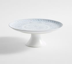 Chambray Tile Stoneware Cake Stand - Thumbnail 3