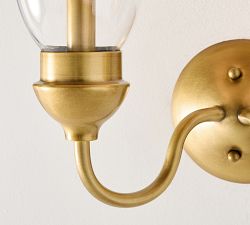 Hanson Glass Double Sconce (12")