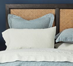 Belgian Flax Linen Pinstripe Pillowcases - Set of 2