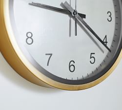 Classic Wall Clock - Brass