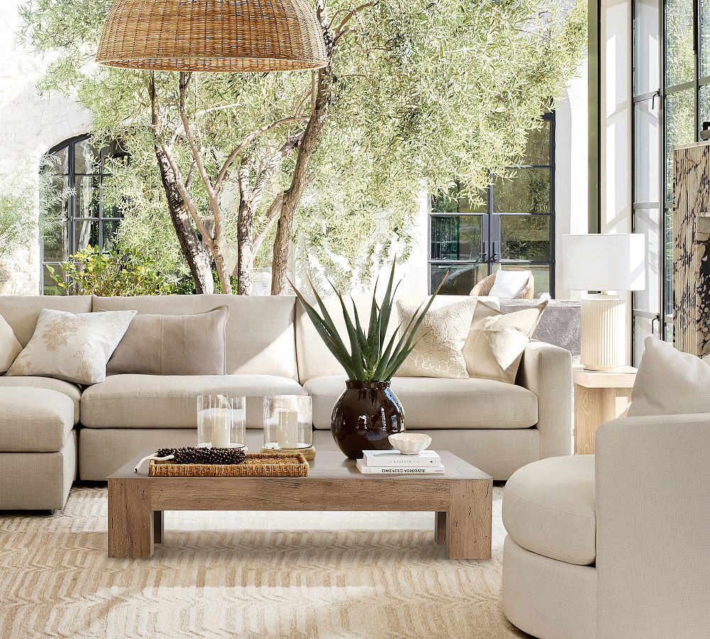Fia Rectangular Coffee Table (70") by Pottery Barn