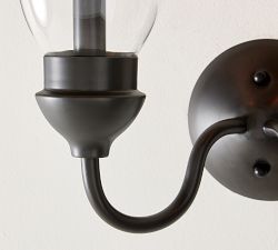 Hanson Glass Double Sconce (12")