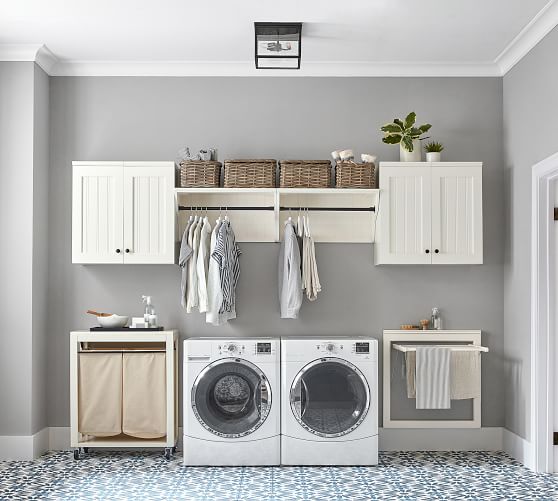 Aubrey Deluxe Laundry Organization Set with Closed Cabinets