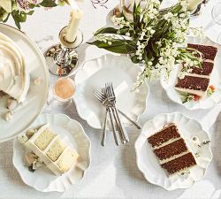 Monique Lhuillier Juliana Scalloped Salad Plates - Set of 4