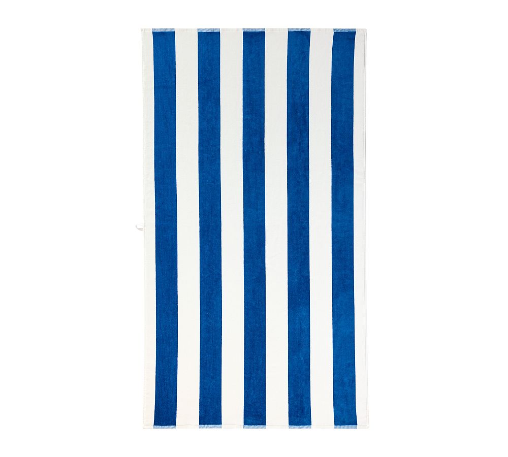 Classic Awning Striped Towel - Cobalt