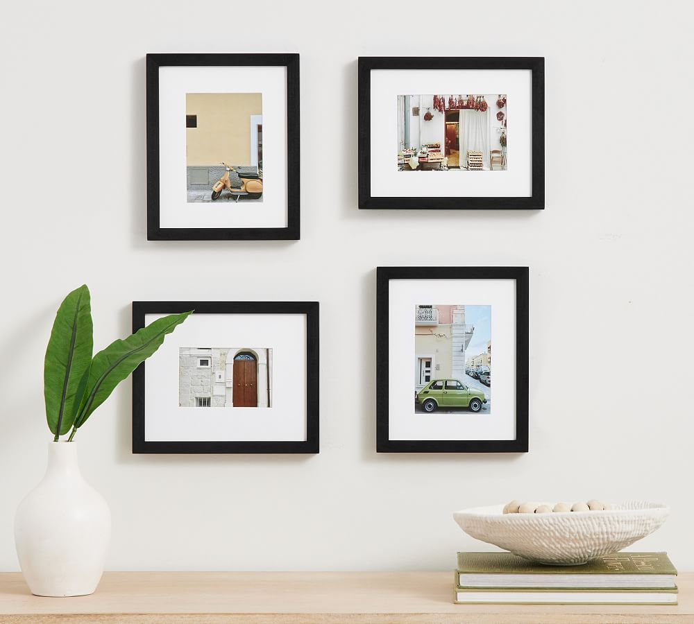 Wood Gallery Frames - 9"x11" Overall (4"x6", 5"x7" Opening) - Black