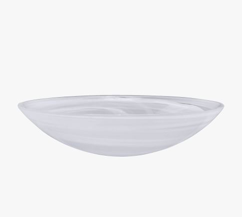 Alabaster Glass Serving Bowl