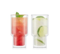 Bodum Navalia Double Wall Highball Glasses - Set of 2