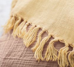 Dayton Linen Fringe Throw