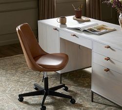 Jaz Leather Swivel Desk Chair