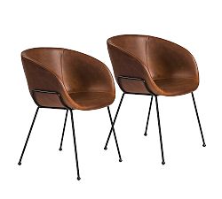 Lee Faux Leather Dining Armchair, Set of 2