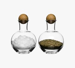 Nature White Oak Salt &amp; Pepper Canisters