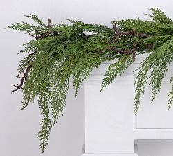 Faux Cedar Twig Garland, Set of 2