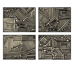 Ink Angles Framed Canvas Prints