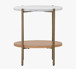 Modern Oval Marble Side Table