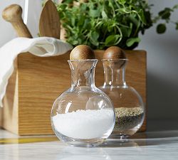 Nature White Oak Salt &amp; Pepper Canisters