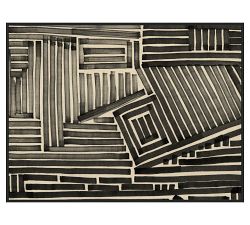 Ink Angles Framed Canvas Prints