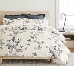 Open Box: Butterfly Kisses Organic Percale Duvet Cover