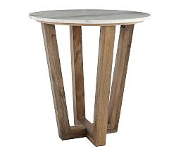 Manali Round Marble End Table