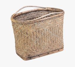 Nya Handwoven Rattan &amp; Bamboo Basket