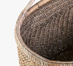 Nya Handwoven Rattan &amp; Bamboo Basket
