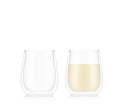 Bodum Skal Double Wall Chardonnay Stemless Glass - Set of 2