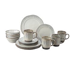 Colonnade Stoneware Black Dinnerware Set
